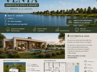 VENTA LOTE  EN GREENVILLE POLO RESORT